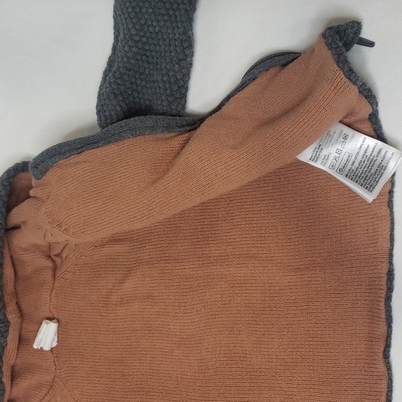 3/$30 H&M Knit Double layered Teddy Ears Hood Zip Up Jacket Waffle - Picture 5 of 7